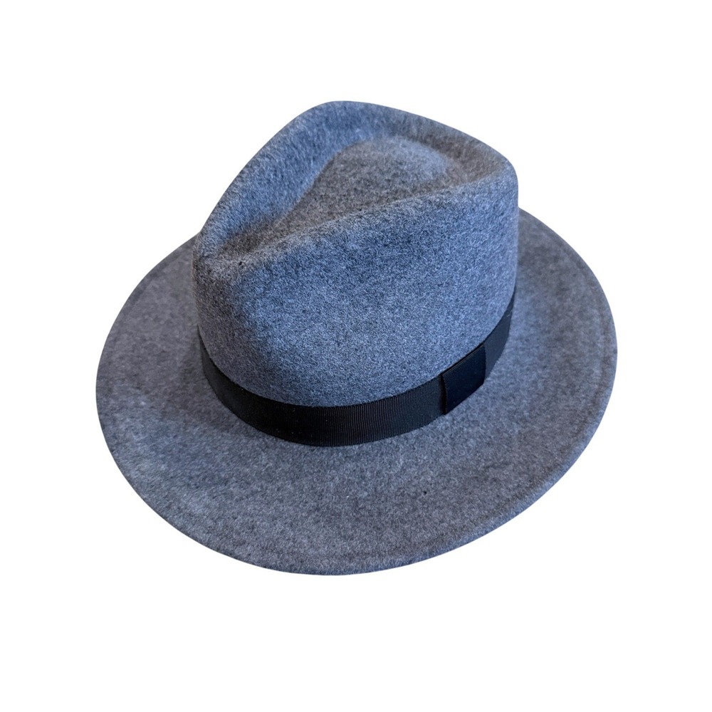 Toucan Collection Fedora Women S Gray Wool Felt Wide Brim Boho